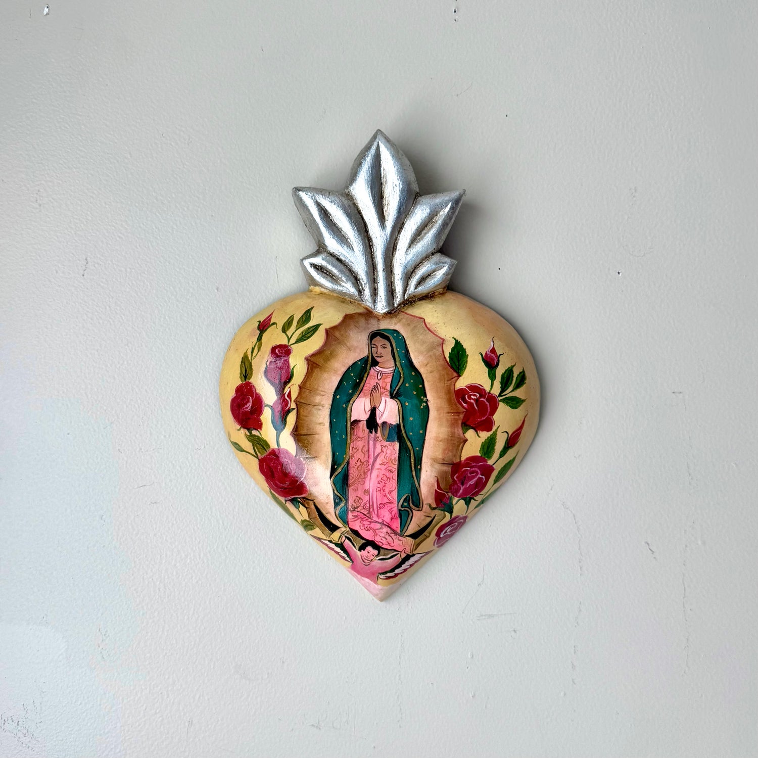 Large Handpainted Virgen de Guadalupe