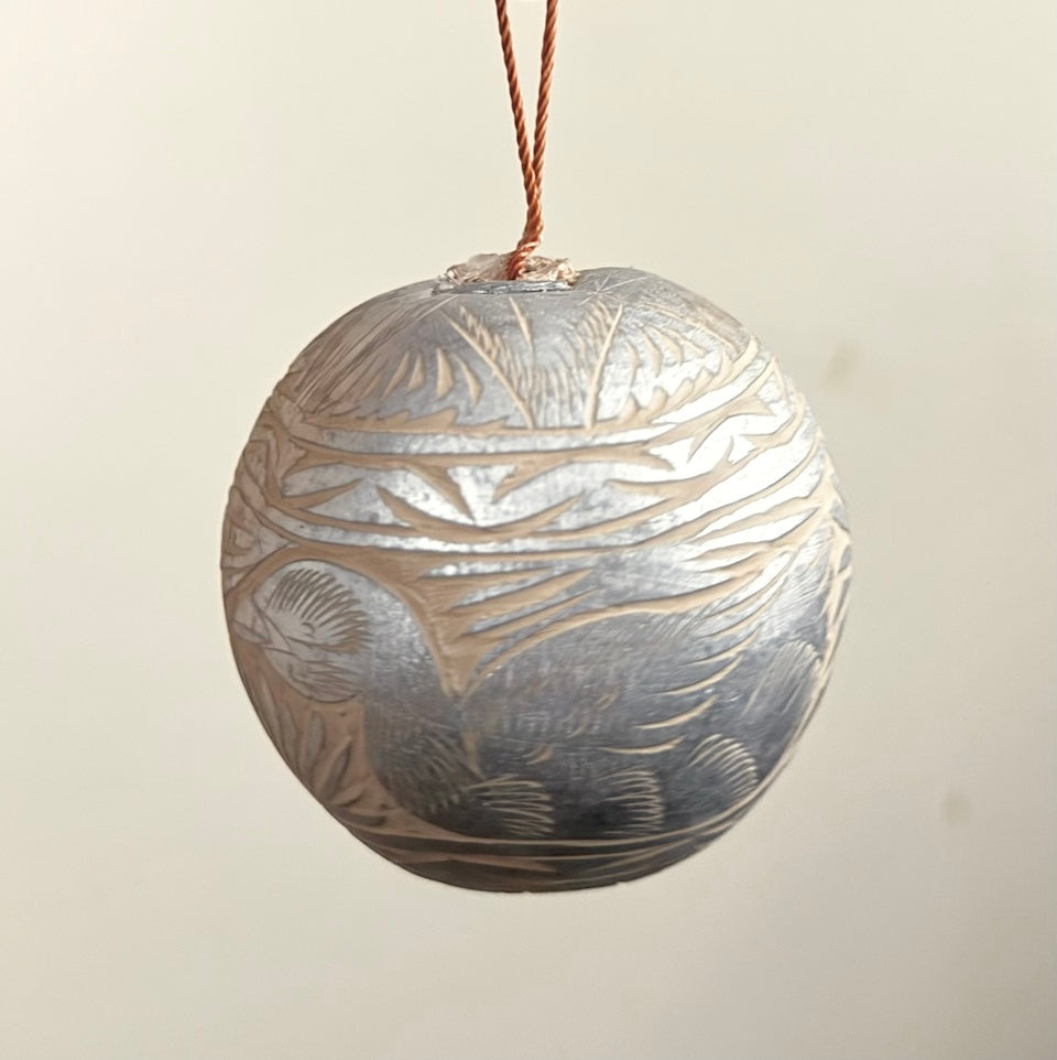 Silver Jicara Holiday Ornaments