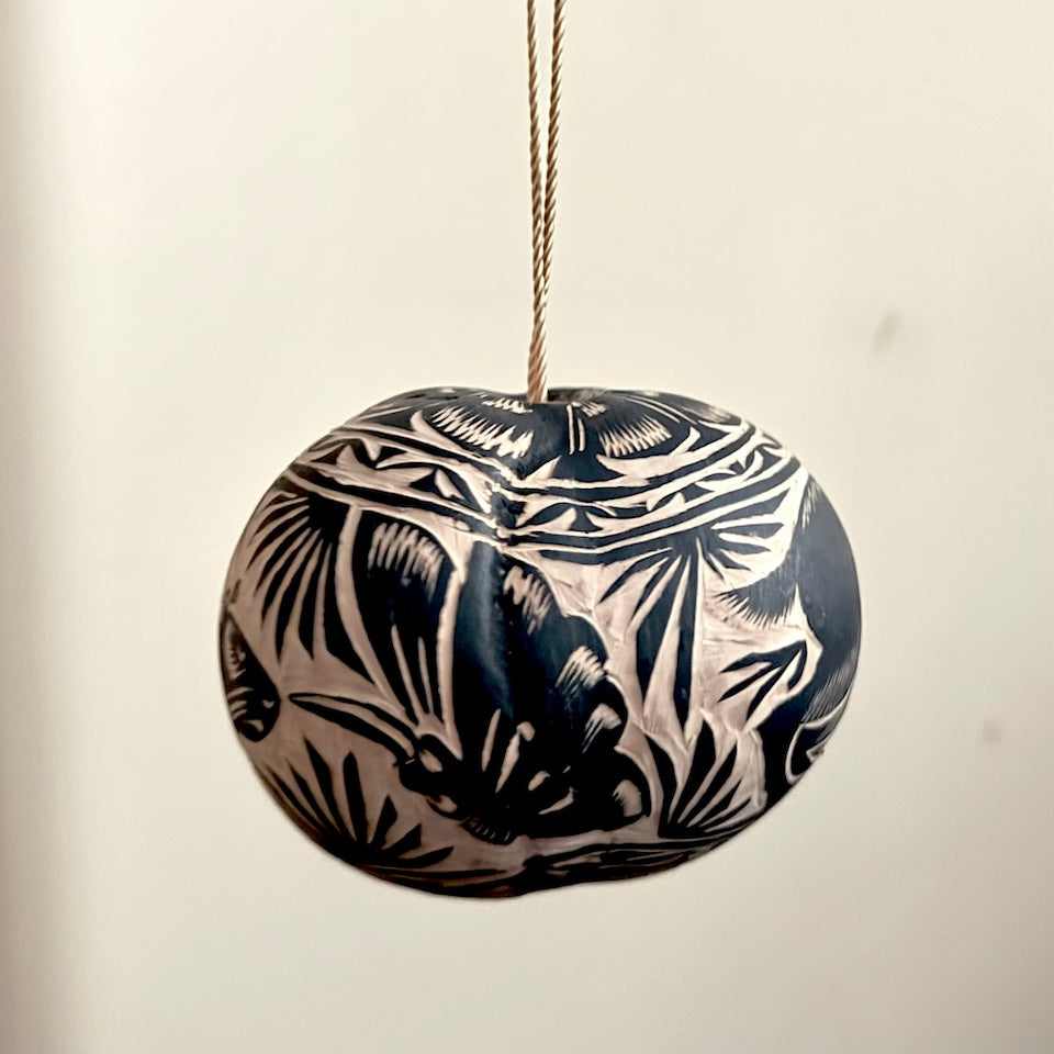 Black Jicara Holiday Ornaments