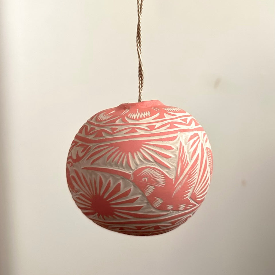 Orange Jicara Holiday Ornaments