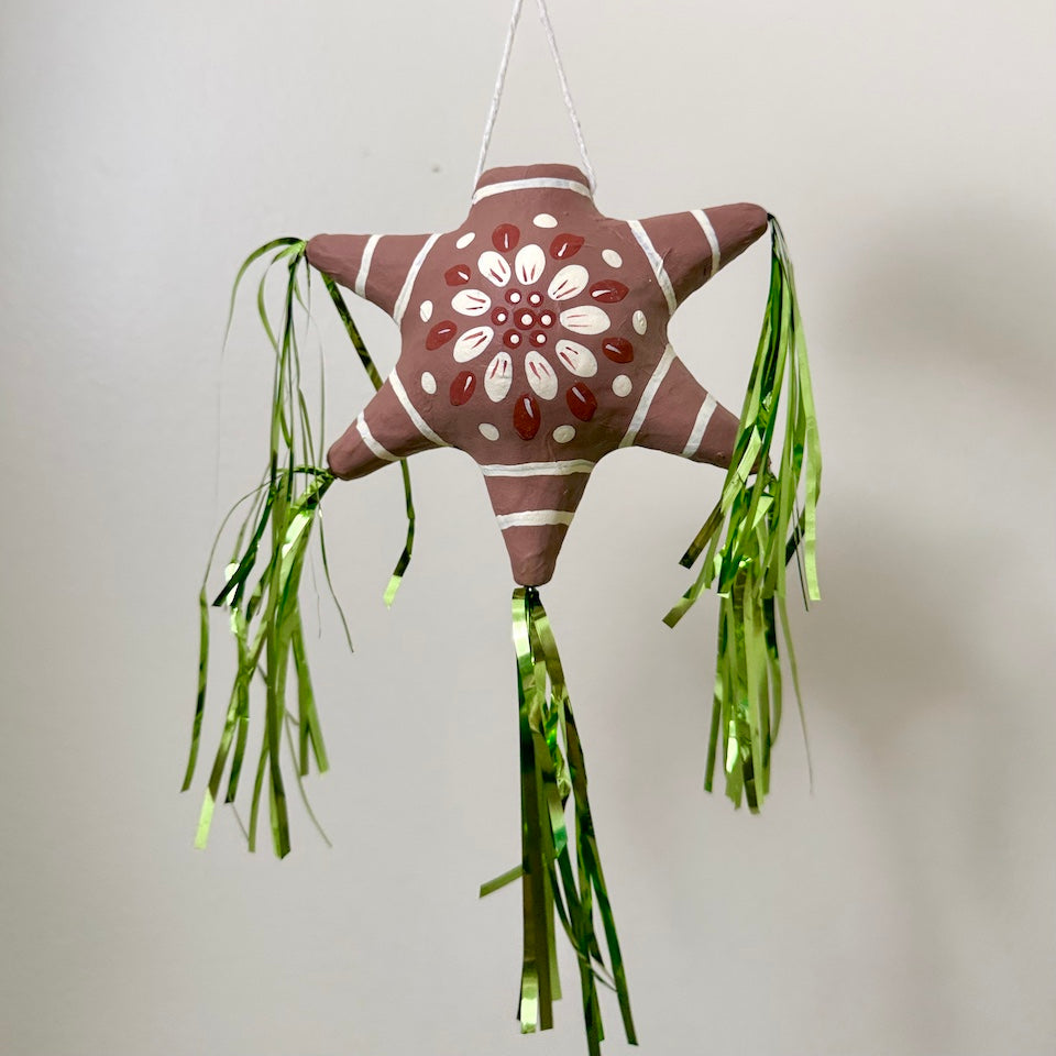 Light Brown Paper Mache Piñata Ornament