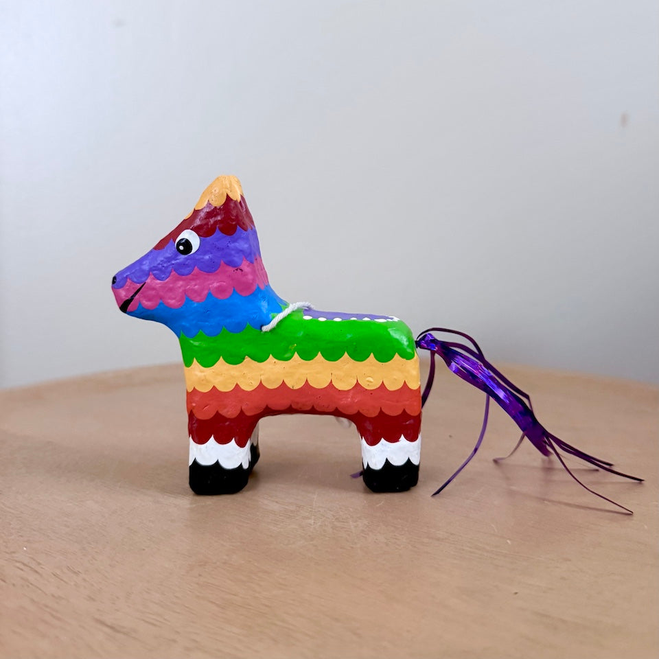 Burrito Piñata Paper Mache Ornament