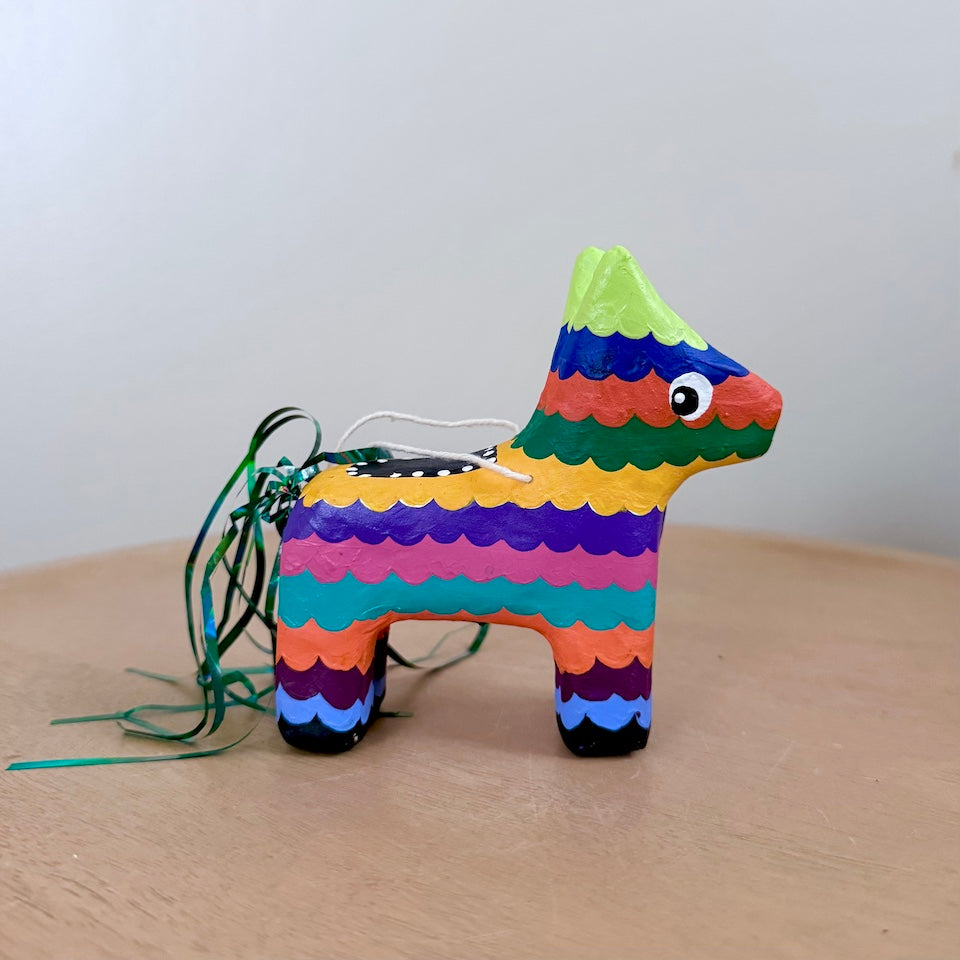 Burrito Piñata Paper Mache Ornament