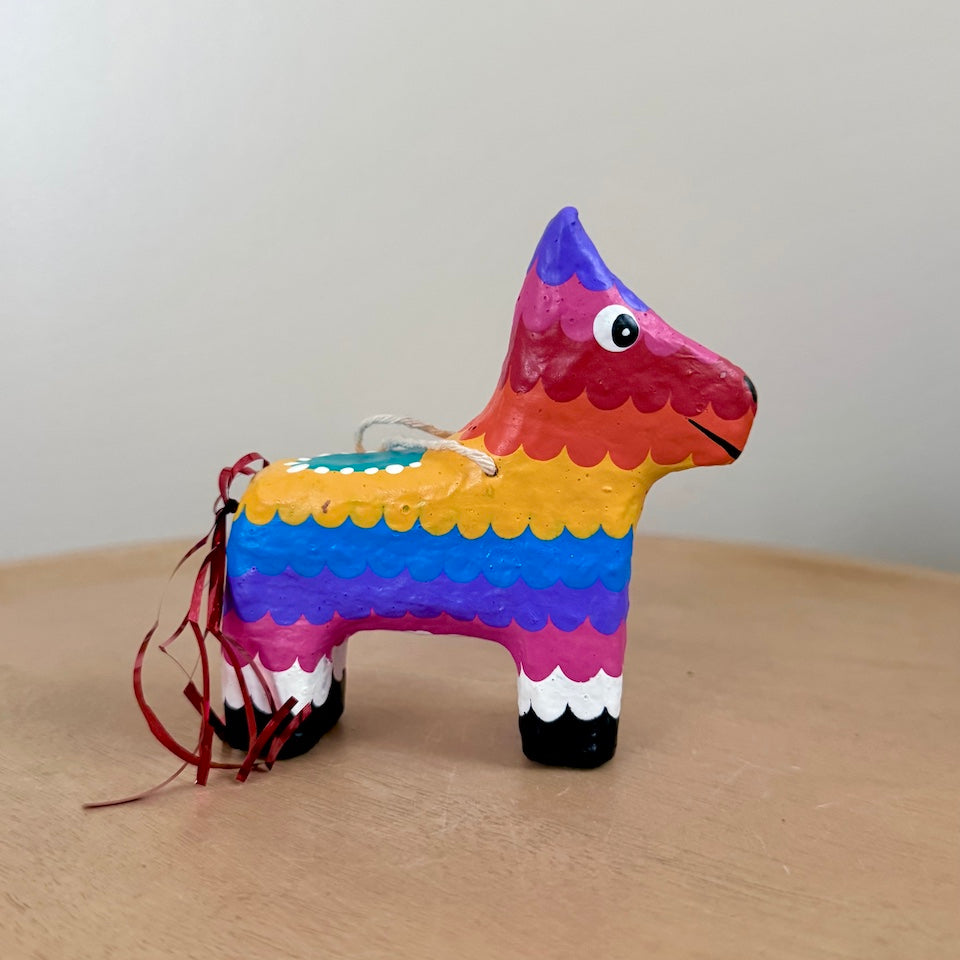 Burrito Piñata Paper Mache Ornament