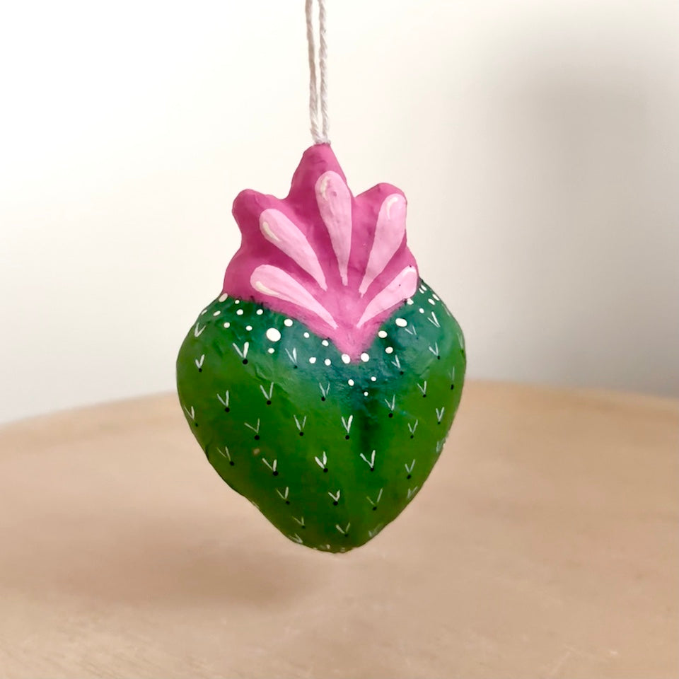 Sacred Heart Paper Mache Ornaments