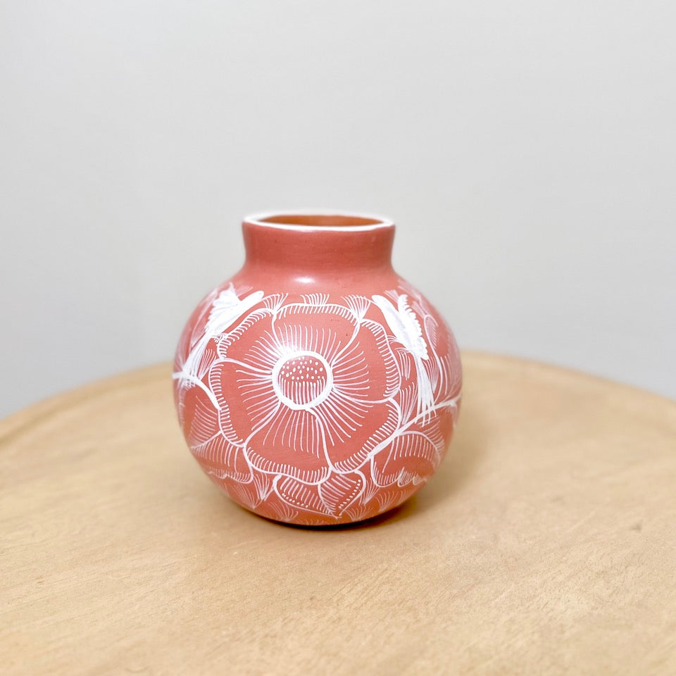 Mini Round Palo de Rosa Huancinto Flower Vase