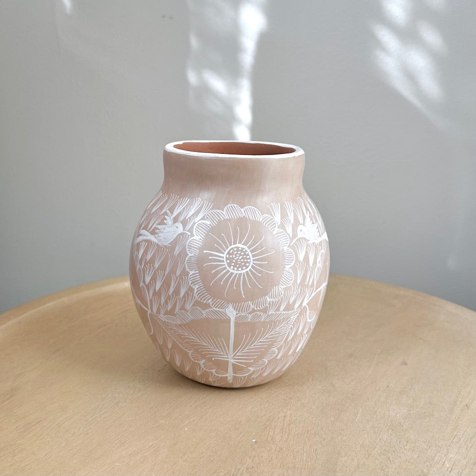 Mini Long Taupe Huancinto Flower Vase