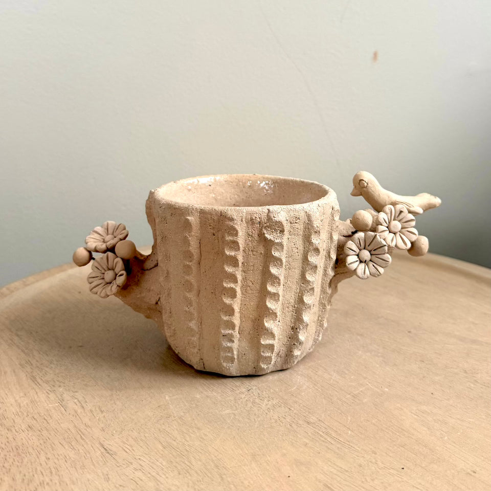 Natural Clay Cactus Flower Pot