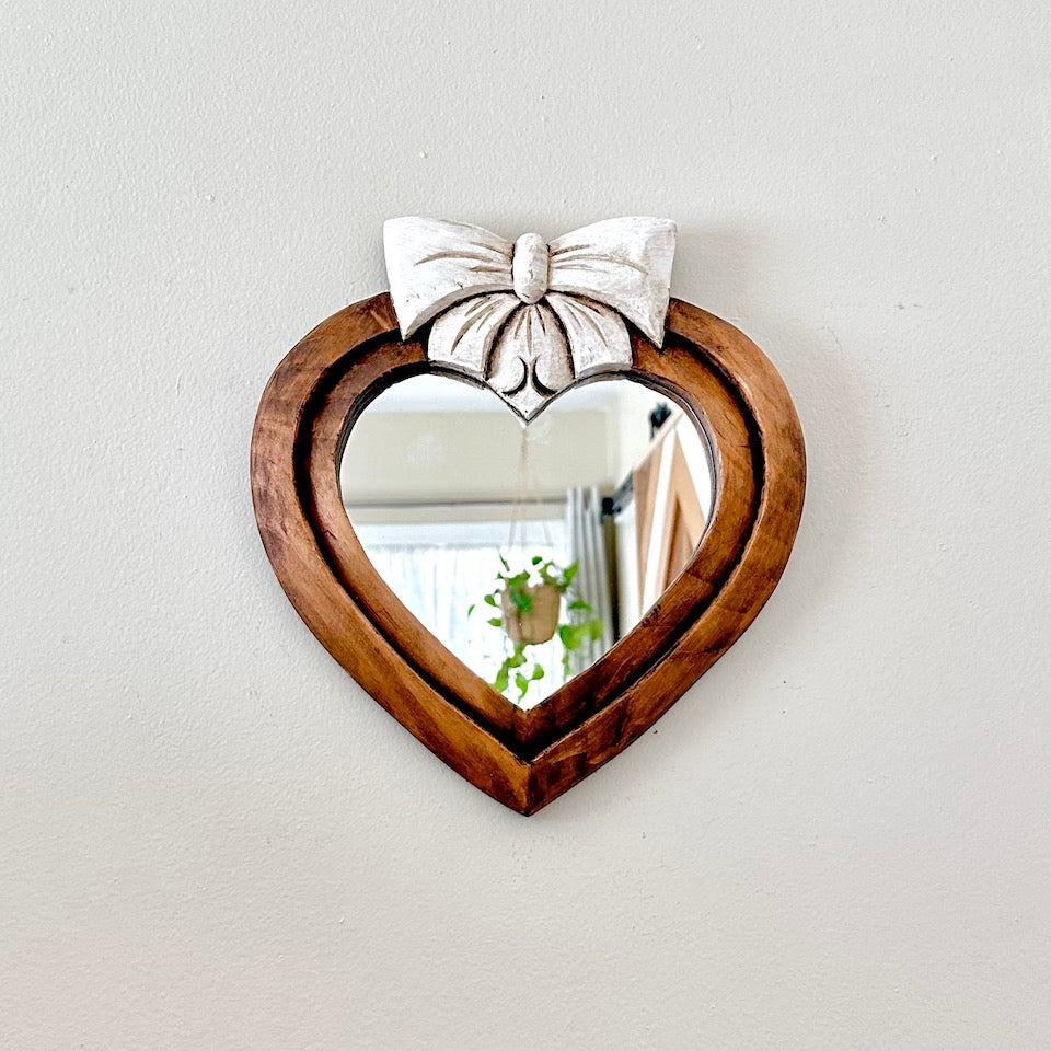 Coquette Bow Wooden Mirrors